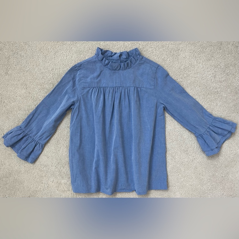 Janie and Jack 12, Long Sleeve Fall Ruffle Sleeve Blouse